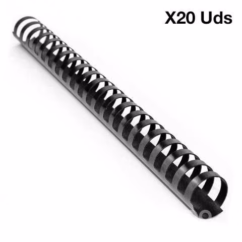 Anillo Plástico Negro 20mm 20 Uds Capacidad 135h