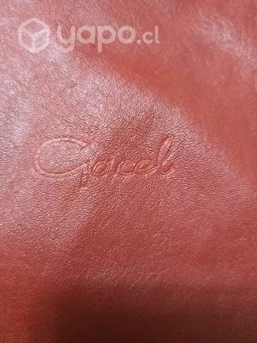 Bella cartera grande GACEL 100%CUERO roja