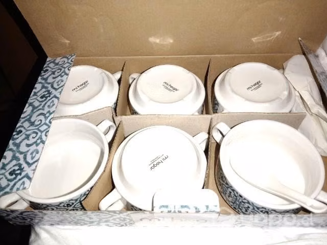 Soperos tazas con cuchara de loza fina - Imagen 3