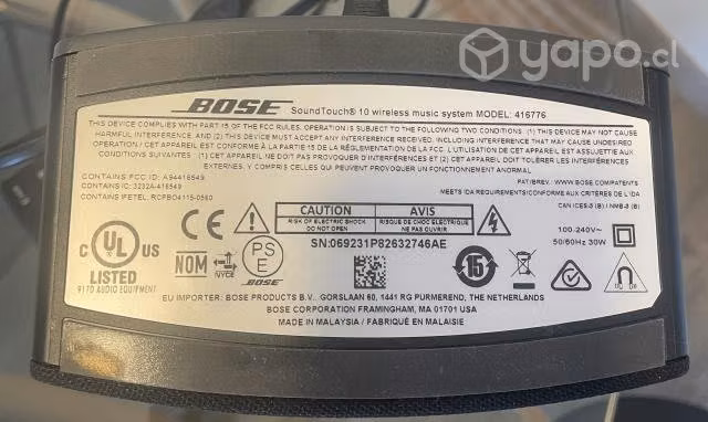 Parlante Bluetooth and wifi Bose SoundTouch 10