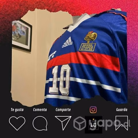 Camiseta Francia 1998. Retro -Zidane