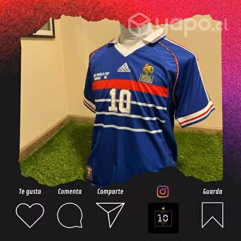Camiseta Francia 1998. Retro -Zidane