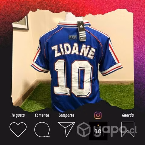 Camiseta Francia 1998. Retro -Zidane