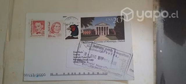Anuncio TECC con estampillas USA