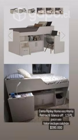 Cama nido escritorio