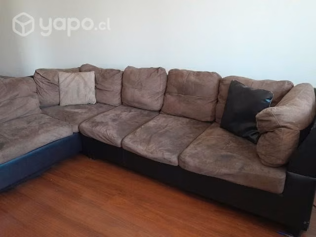 Sofa seccional Cafe y Negro - Imagen 4