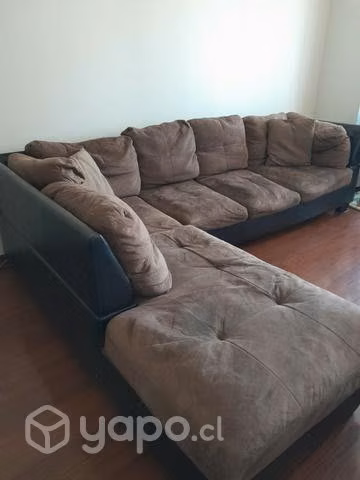 Sofa seccional Cafe y Negro - Imagen 2