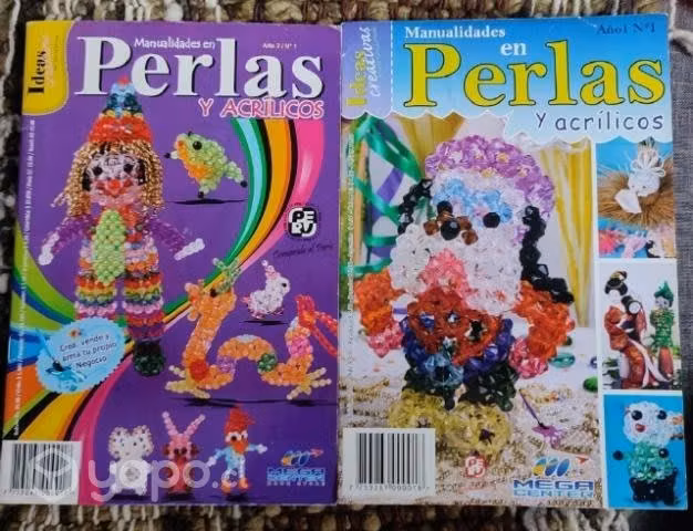Dos revistas Perlas manualidades cuentas cristales