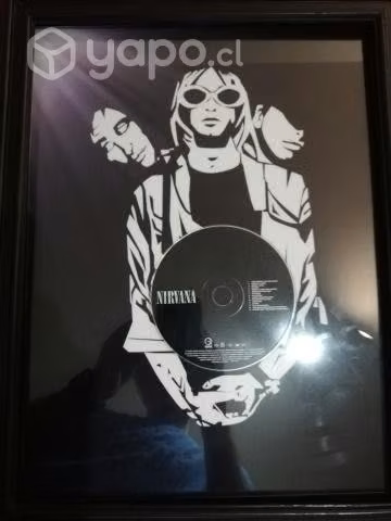 Cuadro 30 x 40 nirvana CD original
