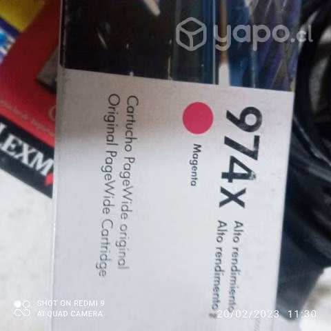 Tintas HP 974xl colores originales de alta