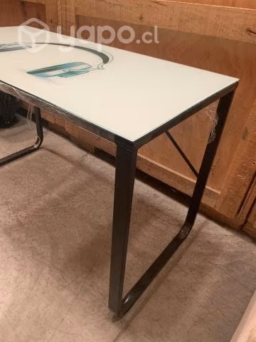 Escritorio con cubierta de vidrio y base de alumin - Imagen 4