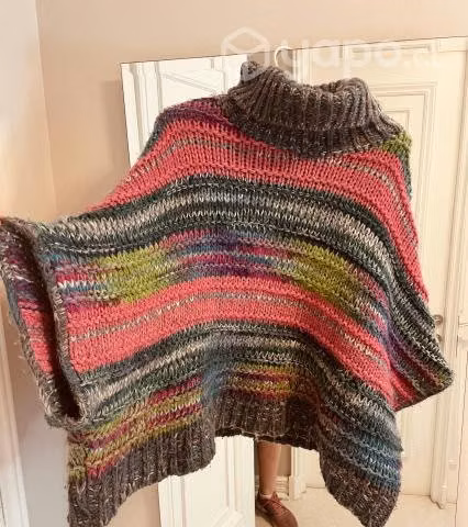 Umbrale tapado y poncho talla L, impecables - Imagen 6