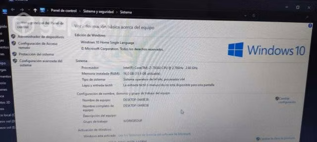 Notebook HP i7 de 16 GB RAM - Disco 940 GB SSD - Imagen 4