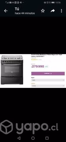 Cocina a Gas 5 platos Inox mademsa.