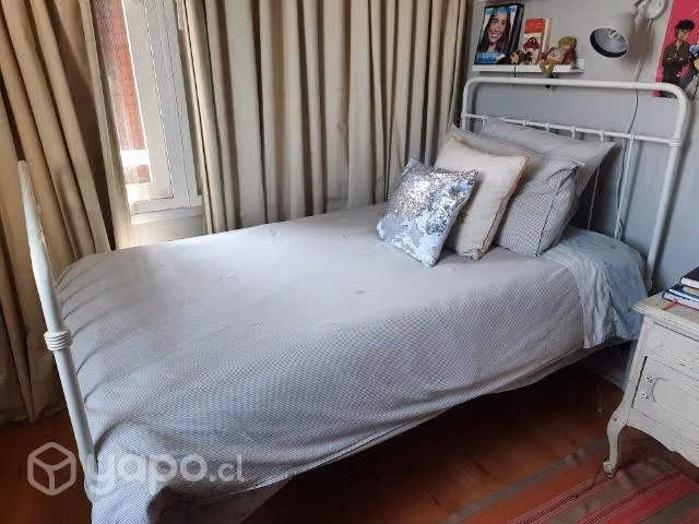 Cama metal plaza y media