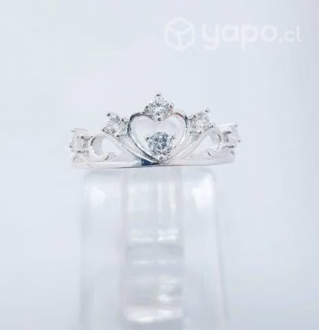 Anillo corona en plata italiana ley 925