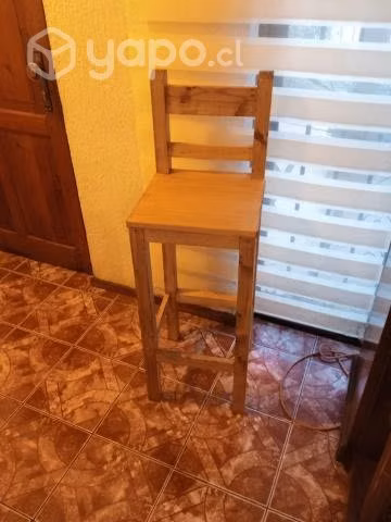 2 sillas taburetes con respaldo