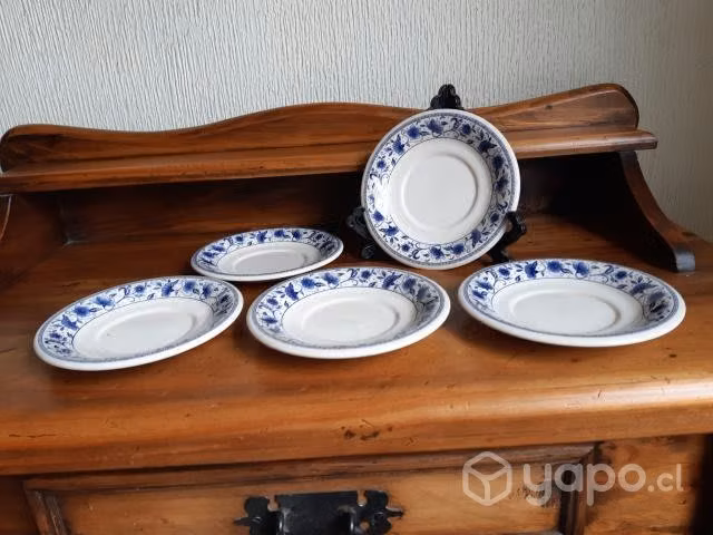 Juego de 5 platos de té de cerámica Corona - Imagen 3