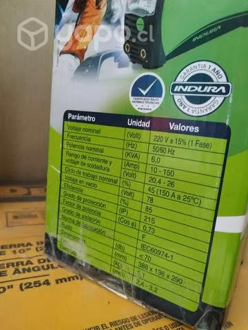 Soldadora inverter 150A Indurarc 150 Pro Indura