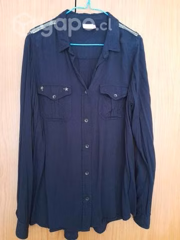 Blusa negra fiiorucci,m/larga tallaM - Imagen 2