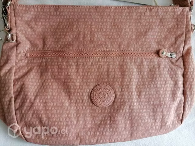 Bolso kipling cafe rojizo grande - Imagen 2