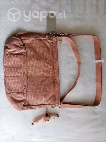 Bolso kipling cafe rojizo grande - Imagen 3