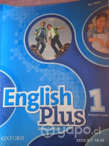 Texto de inglés " ENGLISH PLUS 1"