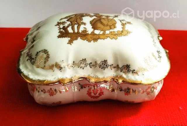 Porcelana Limoges joyero grande 18 x 14cm - Imagen 5