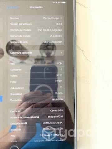 Ipad 9,7 wifi+celular 256gb - Imagen 3