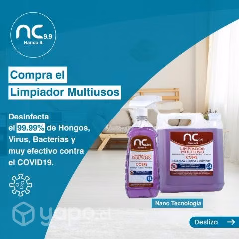 Productos Limpieza con Nanopartículas de Cobre