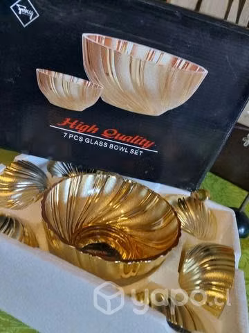 Set de hermosas compoteras de vidrio