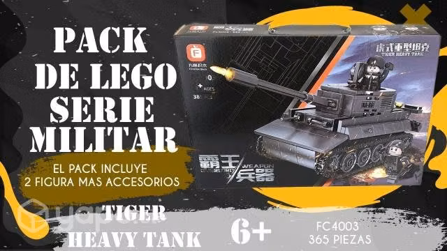 Pack De Bloques Armable Tiger Heavy Tank 385 Pieza