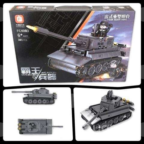 Pack De Bloques Armable Tiger Heavy Tank 385 Pieza