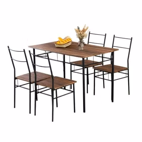 Juego Comedor Marroqui 4 Sillas Wood Hogar