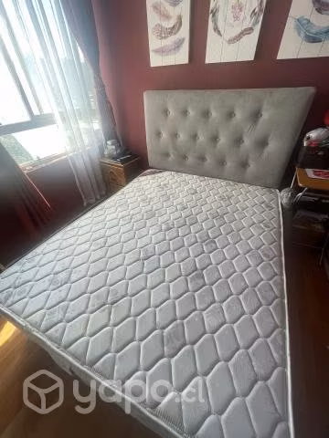 Cama 2 plazas más respaldo