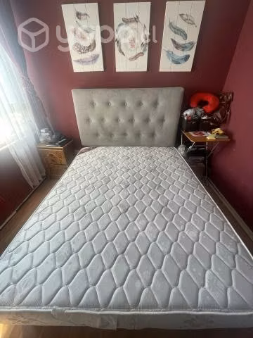 Cama 2 plazas más respaldo