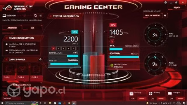 Notebook gamer ASUS Rog Strix GL703GM USADO