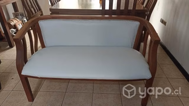 sitial doble de madera de rauli