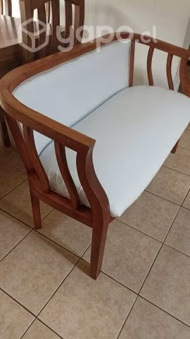 sitial doble de madera de rauli