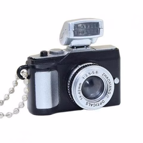 Llavero con forma de cámara fotográfica