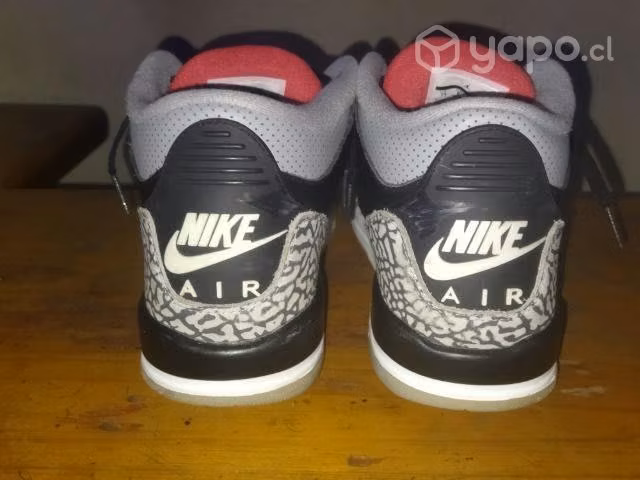 Jordan 3 Black Cement 7Y 7us 25cm talla 40