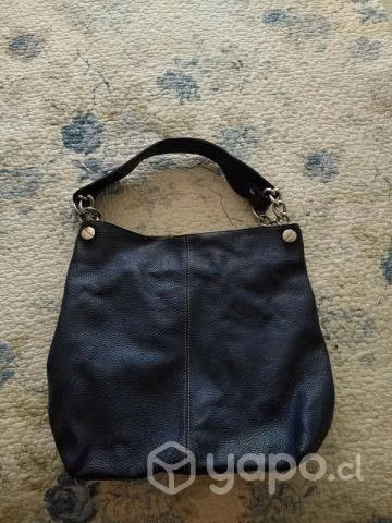 Cartera cuero argentino azul