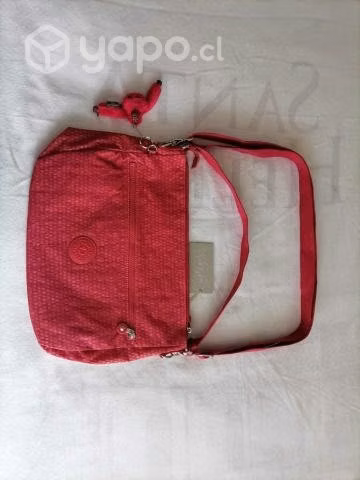 Bolso kipling grande rosaado oscuro