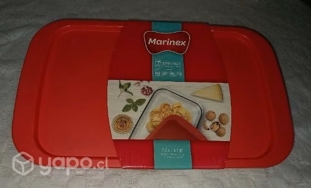 Fuente de vidrio con tapa de 2.9 litros