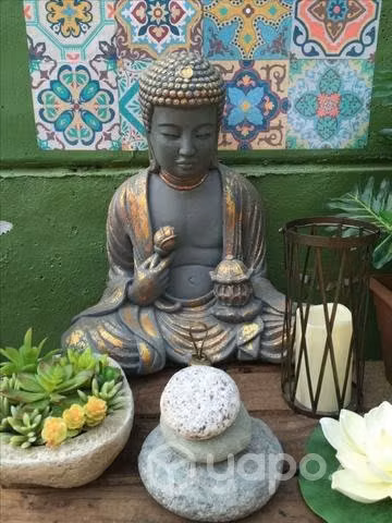 Buda 60 cm pintado a mano