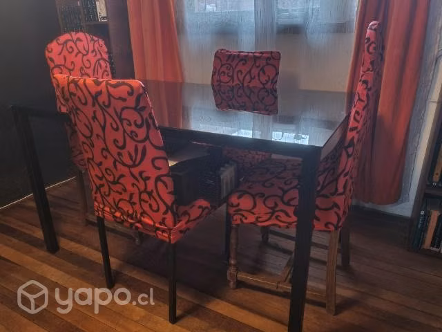 Comedor vidrio templado negro