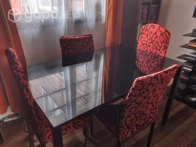Comedor vidrio templado negro