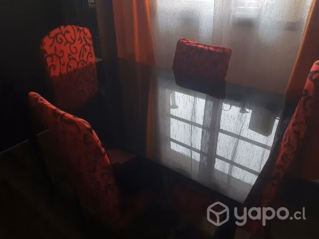 Comedor vidrio templado negro
