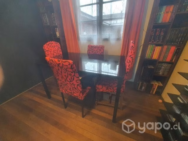 Comedor vidrio templado negro