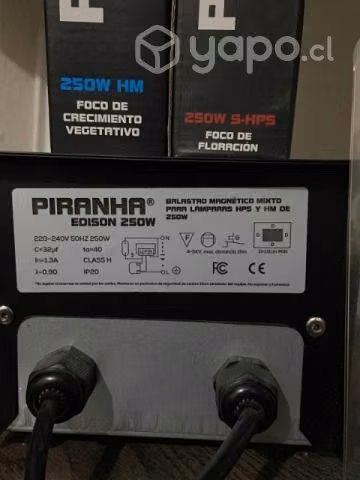 Kit de iluminación de cultivo marca Piranha250w